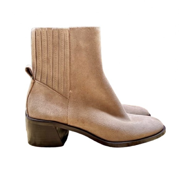 Dolce Vita Tan Suede Ankle Booties Waterproof Linny H2O - Picture 1 of 6